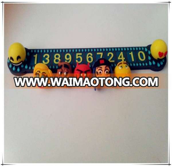 Fashionable OEM custom temporary car parking card, phone number plate,car number plate